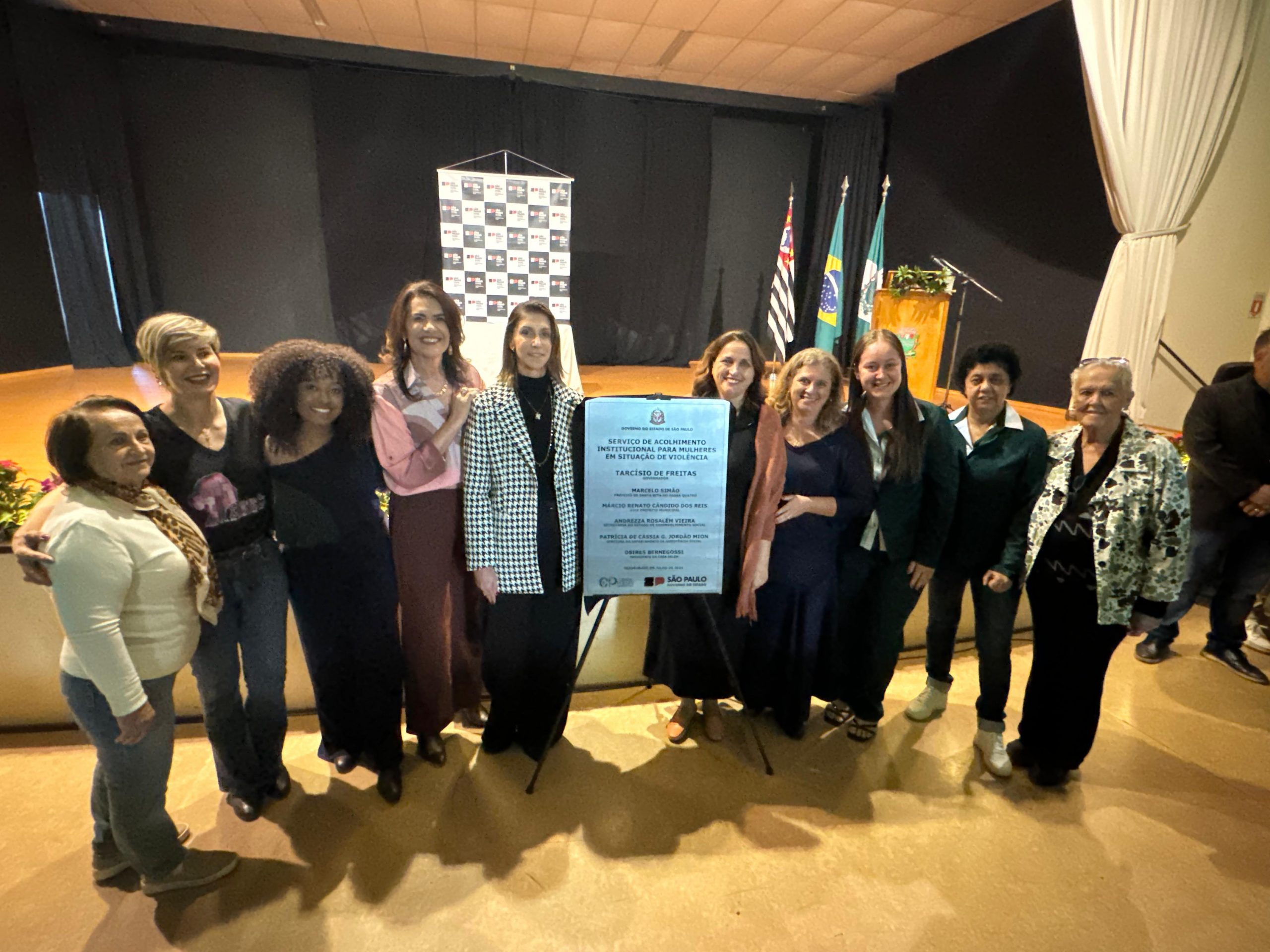 Secretaria de Políticas para a Mulher participa de inauguração de Serviço de Acolhimento para Mulheres em Santa Rita do Passa Quatro